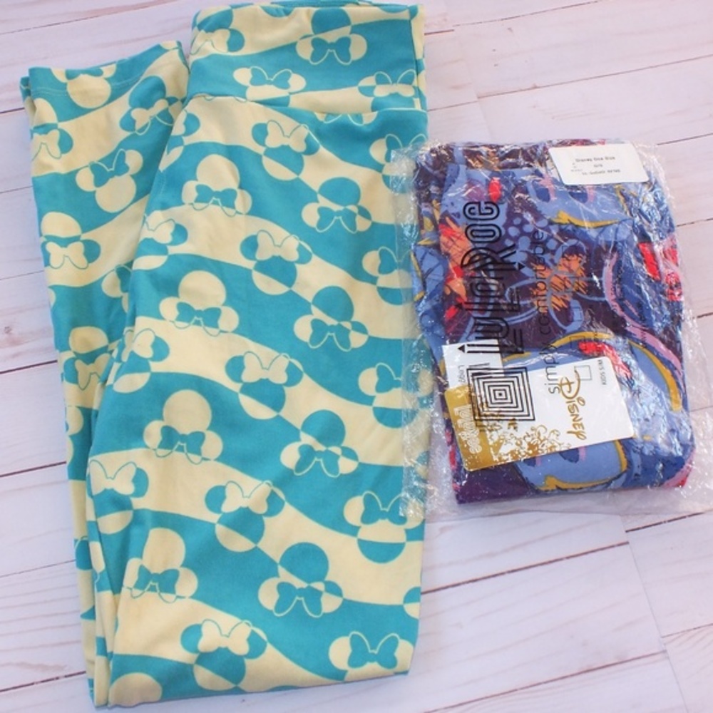 LOT of 2 LulaRoe Disney Minnie Mouse‎ Leggings OS